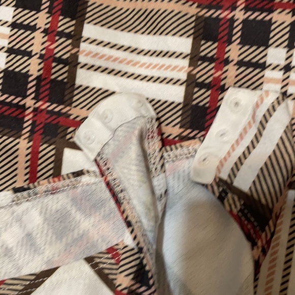 Shein Plaid Bodysuit/ Brown & White/ Size Medium - Picture 7 of 11